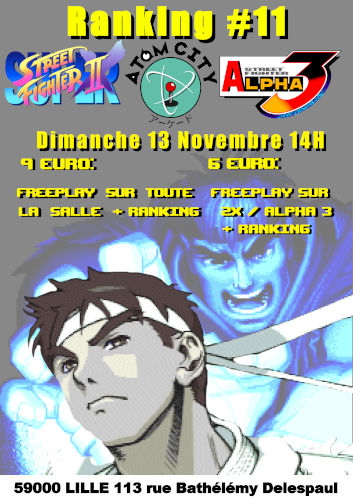Tournoi Super Street Fighter 2X et Alpha 3